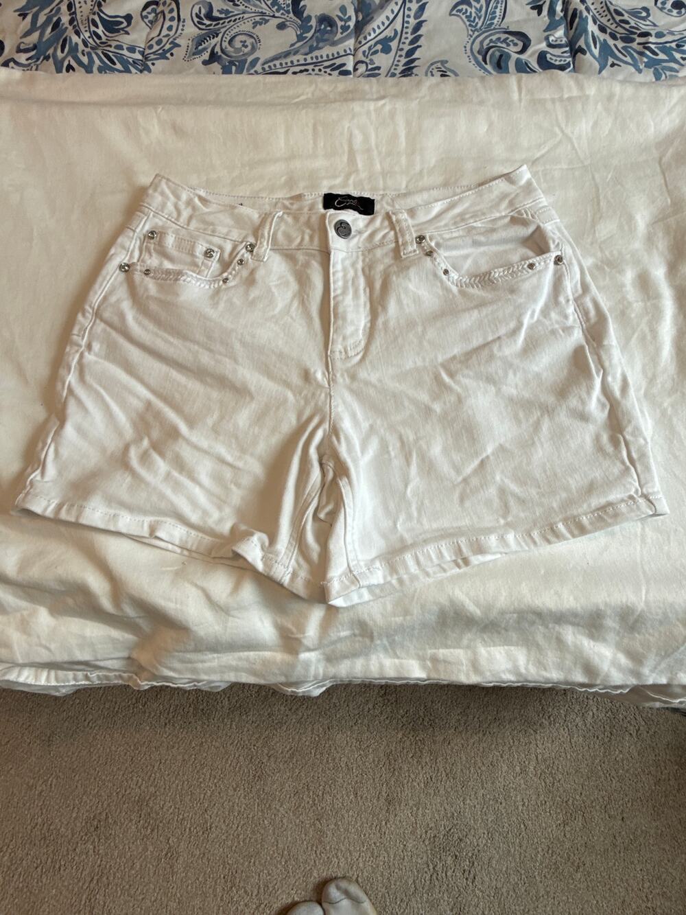 Earl White Denim Shorts